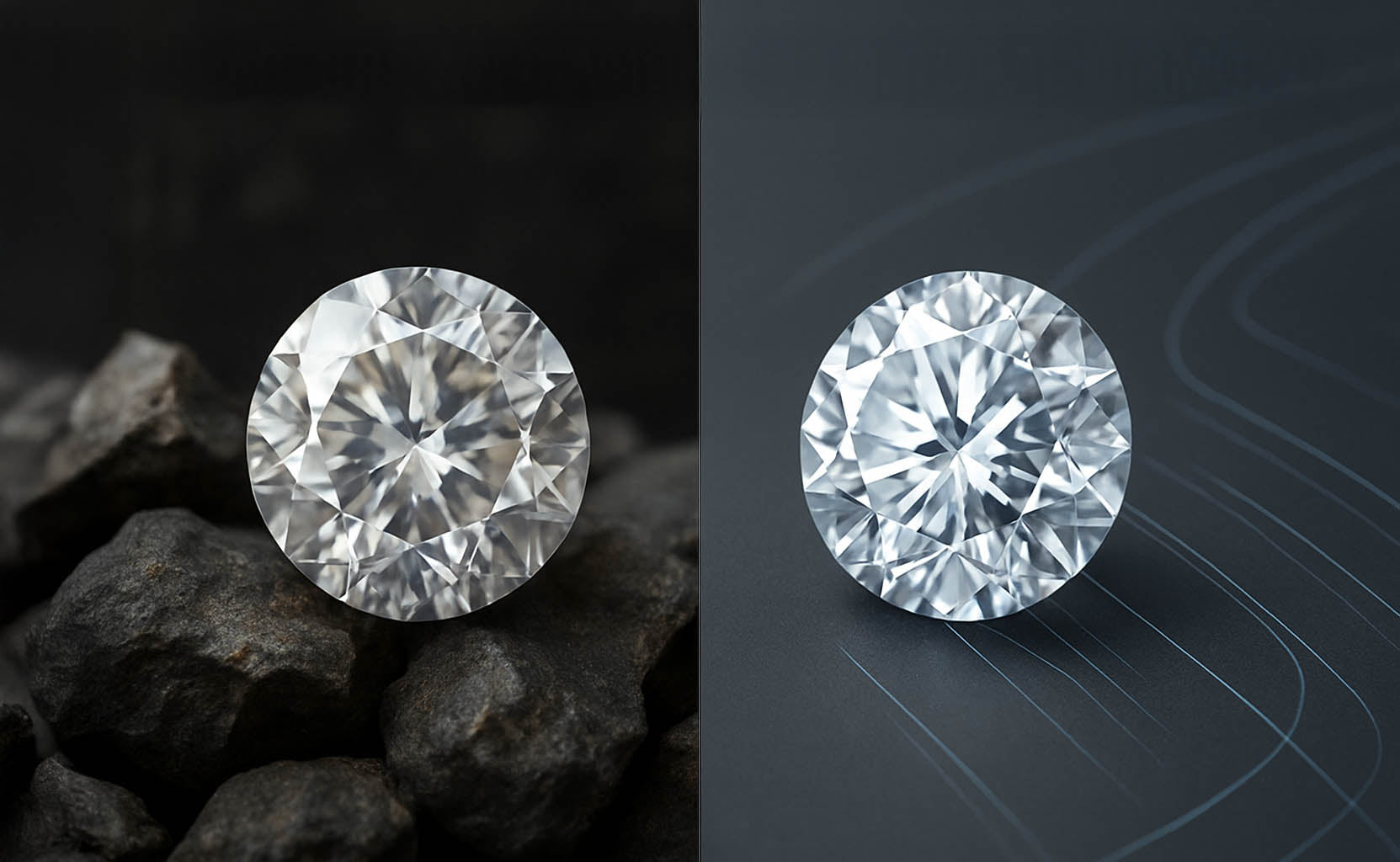 discover the key differences between natural and lab-grown diamonds, including origins, cost, environmental impact, and quality. make an informed choice for your next diamond purchase.